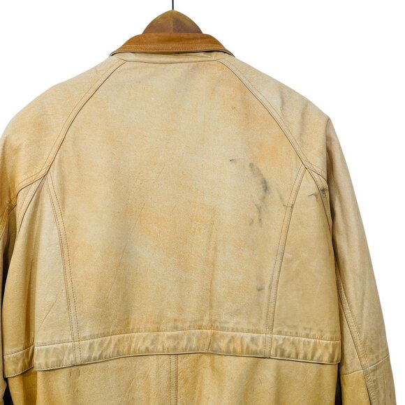 Vtg 1986 Wilson's Adventure Bound Bomber Leather Jacket Mens L Thinsulate 3M‎ - Picture 6 of 11